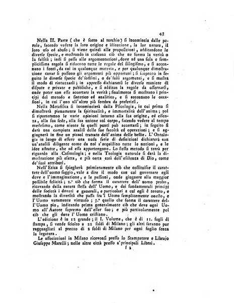 Opuscoli scelti sulle scienze e sulle arti. Tratti dagli Atti delle Accademie, e dalle altre collezioni filosofiche, e letterarie, dalle opere più recenti inglesi, tedesche, francesi, latine, e italiane, e da manoscritti originali, e inediti