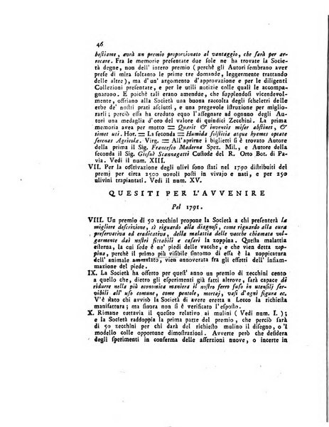 Opuscoli scelti sulle scienze e sulle arti. Tratti dagli Atti delle Accademie, e dalle altre collezioni filosofiche, e letterarie, dalle opere più recenti inglesi, tedesche, francesi, latine, e italiane, e da manoscritti originali, e inediti