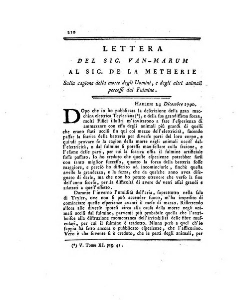 Opuscoli scelti sulle scienze e sulle arti. Tratti dagli Atti delle Accademie, e dalle altre collezioni filosofiche, e letterarie, dalle opere più recenti inglesi, tedesche, francesi, latine, e italiane, e da manoscritti originali, e inediti