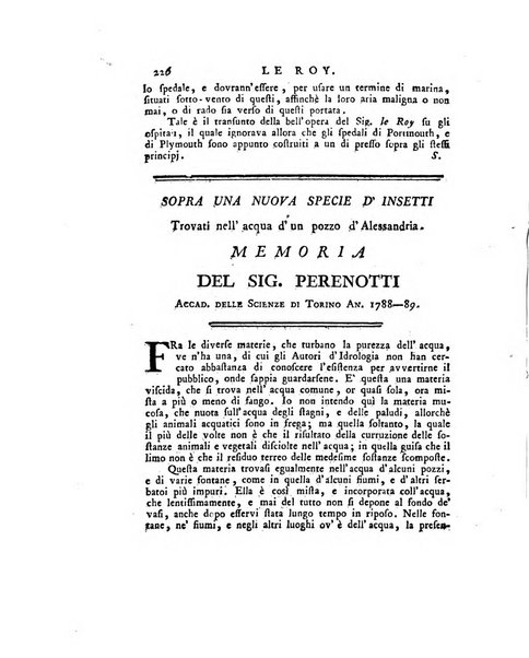 Opuscoli scelti sulle scienze e sulle arti. Tratti dagli Atti delle Accademie, e dalle altre collezioni filosofiche, e letterarie, dalle opere più recenti inglesi, tedesche, francesi, latine, e italiane, e da manoscritti originali, e inediti