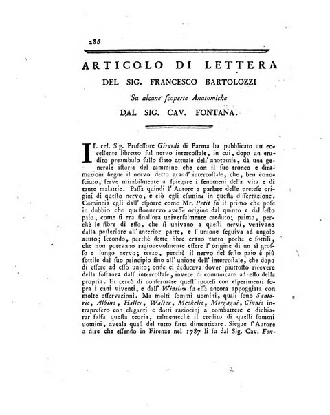 Opuscoli scelti sulle scienze e sulle arti. Tratti dagli Atti delle Accademie, e dalle altre collezioni filosofiche, e letterarie, dalle opere più recenti inglesi, tedesche, francesi, latine, e italiane, e da manoscritti originali, e inediti