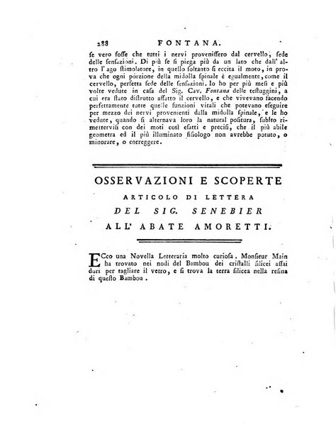 Opuscoli scelti sulle scienze e sulle arti. Tratti dagli Atti delle Accademie, e dalle altre collezioni filosofiche, e letterarie, dalle opere più recenti inglesi, tedesche, francesi, latine, e italiane, e da manoscritti originali, e inediti