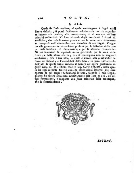 Opuscoli scelti sulle scienze e sulle arti. Tratti dagli Atti delle Accademie, e dalle altre collezioni filosofiche, e letterarie, dalle opere più recenti inglesi, tedesche, francesi, latine, e italiane, e da manoscritti originali, e inediti