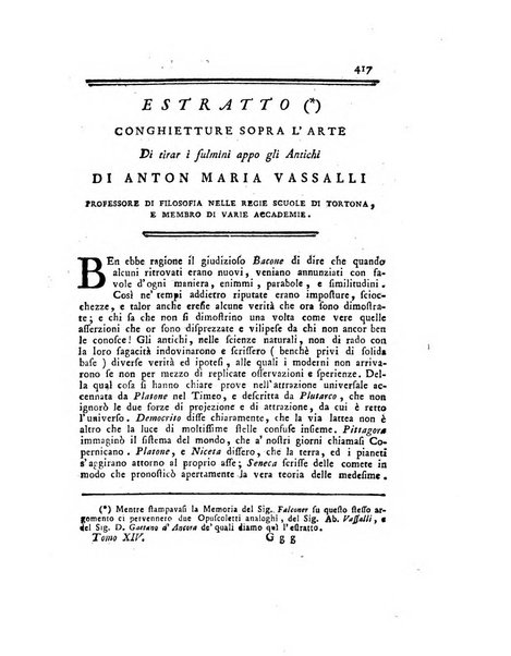 Opuscoli scelti sulle scienze e sulle arti. Tratti dagli Atti delle Accademie, e dalle altre collezioni filosofiche, e letterarie, dalle opere più recenti inglesi, tedesche, francesi, latine, e italiane, e da manoscritti originali, e inediti