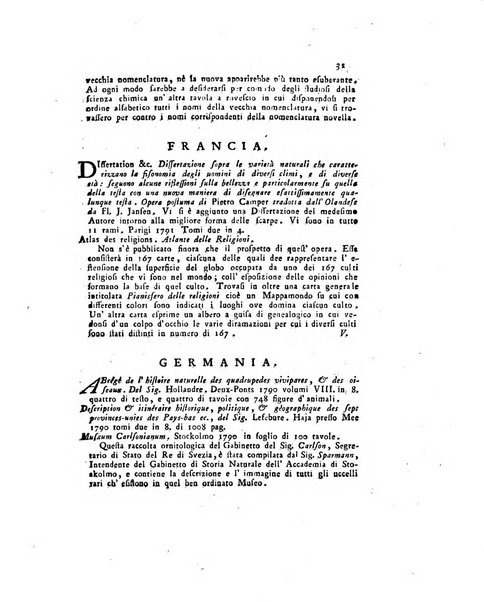 Opuscoli scelti sulle scienze e sulle arti. Tratti dagli Atti delle Accademie, e dalle altre collezioni filosofiche, e letterarie, dalle opere più recenti inglesi, tedesche, francesi, latine, e italiane, e da manoscritti originali, e inediti