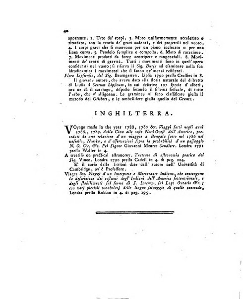 Opuscoli scelti sulle scienze e sulle arti. Tratti dagli Atti delle Accademie, e dalle altre collezioni filosofiche, e letterarie, dalle opere più recenti inglesi, tedesche, francesi, latine, e italiane, e da manoscritti originali, e inediti