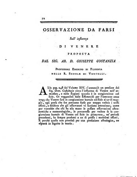 Opuscoli scelti sulle scienze e sulle arti. Tratti dagli Atti delle Accademie, e dalle altre collezioni filosofiche, e letterarie, dalle opere più recenti inglesi, tedesche, francesi, latine, e italiane, e da manoscritti originali, e inediti