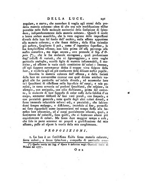 Opuscoli scelti sulle scienze e sulle arti. Tratti dagli Atti delle Accademie, e dalle altre collezioni filosofiche, e letterarie, dalle opere più recenti inglesi, tedesche, francesi, latine, e italiane, e da manoscritti originali, e inediti