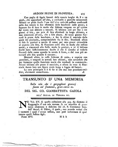 Opuscoli scelti sulle scienze e sulle arti. Tratti dagli Atti delle Accademie, e dalle altre collezioni filosofiche, e letterarie, dalle opere più recenti inglesi, tedesche, francesi, latine, e italiane, e da manoscritti originali, e inediti