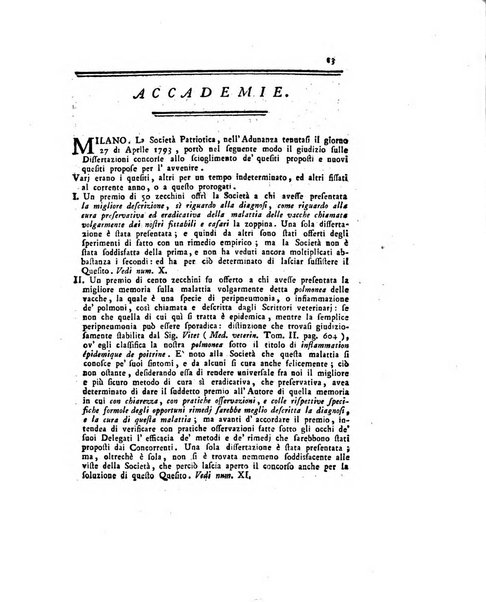 Opuscoli scelti sulle scienze e sulle arti. Tratti dagli Atti delle Accademie, e dalle altre collezioni filosofiche, e letterarie, dalle opere più recenti inglesi, tedesche, francesi, latine, e italiane, e da manoscritti originali, e inediti