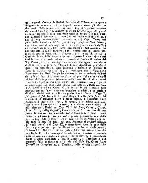 Opuscoli scelti sulle scienze e sulle arti. Tratti dagli Atti delle Accademie, e dalle altre collezioni filosofiche, e letterarie, dalle opere più recenti inglesi, tedesche, francesi, latine, e italiane, e da manoscritti originali, e inediti