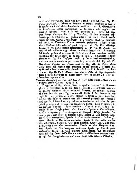 Opuscoli scelti sulle scienze e sulle arti. Tratti dagli Atti delle Accademie, e dalle altre collezioni filosofiche, e letterarie, dalle opere più recenti inglesi, tedesche, francesi, latine, e italiane, e da manoscritti originali, e inediti