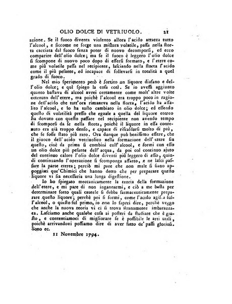 Opuscoli scelti sulle scienze e sulle arti. Tratti dagli Atti delle Accademie, e dalle altre collezioni filosofiche, e letterarie, dalle opere più recenti inglesi, tedesche, francesi, latine, e italiane, e da manoscritti originali, e inediti