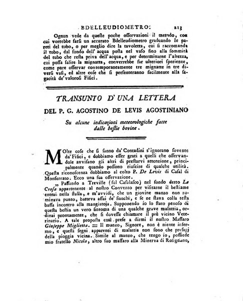 Opuscoli scelti sulle scienze e sulle arti. Tratti dagli Atti delle Accademie, e dalle altre collezioni filosofiche, e letterarie, dalle opere più recenti inglesi, tedesche, francesi, latine, e italiane, e da manoscritti originali, e inediti