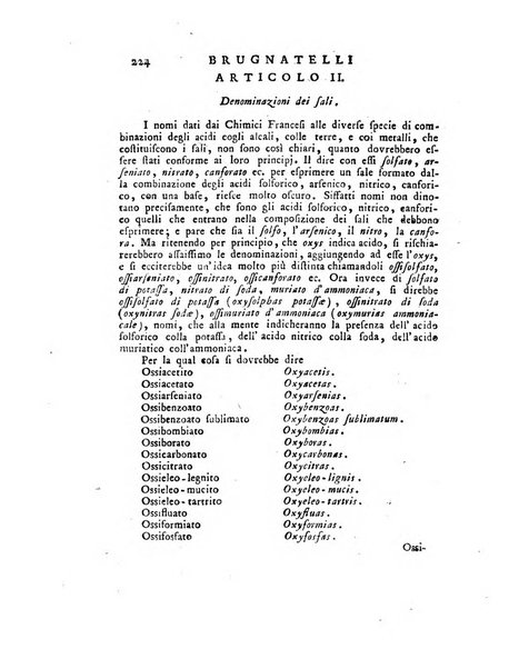 Opuscoli scelti sulle scienze e sulle arti. Tratti dagli Atti delle Accademie, e dalle altre collezioni filosofiche, e letterarie, dalle opere più recenti inglesi, tedesche, francesi, latine, e italiane, e da manoscritti originali, e inediti