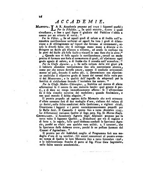 Opuscoli scelti sulle scienze e sulle arti. Tratti dagli Atti delle Accademie, e dalle altre collezioni filosofiche, e letterarie, dalle opere più recenti inglesi, tedesche, francesi, latine, e italiane, e da manoscritti originali, e inediti