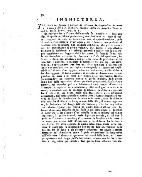 Opuscoli scelti sulle scienze e sulle arti. Tratti dagli Atti delle Accademie, e dalle altre collezioni filosofiche, e letterarie, dalle opere più recenti inglesi, tedesche, francesi, latine, e italiane, e da manoscritti originali, e inediti