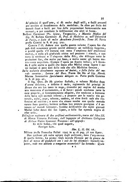 Opuscoli scelti sulle scienze e sulle arti. Tratti dagli Atti delle Accademie, e dalle altre collezioni filosofiche, e letterarie, dalle opere più recenti inglesi, tedesche, francesi, latine, e italiane, e da manoscritti originali, e inediti