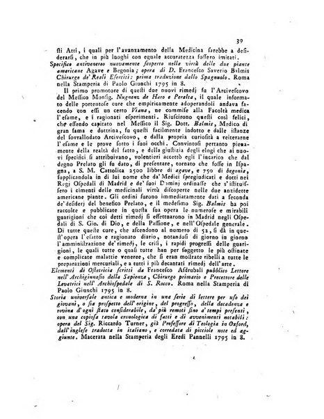 Opuscoli scelti sulle scienze e sulle arti. Tratti dagli Atti delle Accademie, e dalle altre collezioni filosofiche, e letterarie, dalle opere più recenti inglesi, tedesche, francesi, latine, e italiane, e da manoscritti originali, e inediti