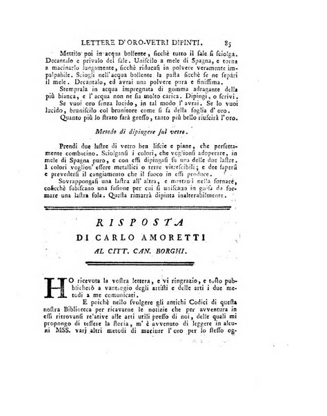 Opuscoli scelti sulle scienze e sulle arti. Tratti dagli Atti delle Accademie, e dalle altre collezioni filosofiche, e letterarie, dalle opere più recenti inglesi, tedesche, francesi, latine, e italiane, e da manoscritti originali, e inediti