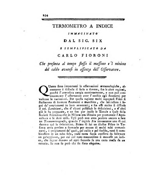 Opuscoli scelti sulle scienze e sulle arti. Tratti dagli Atti delle Accademie, e dalle altre collezioni filosofiche, e letterarie, dalle opere più recenti inglesi, tedesche, francesi, latine, e italiane, e da manoscritti originali, e inediti