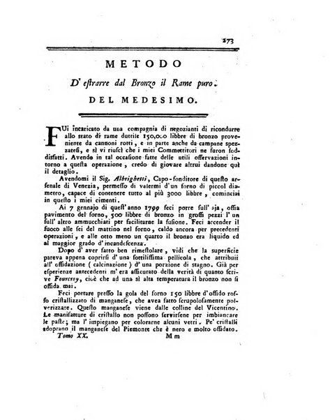 Opuscoli scelti sulle scienze e sulle arti. Tratti dagli Atti delle Accademie, e dalle altre collezioni filosofiche, e letterarie, dalle opere più recenti inglesi, tedesche, francesi, latine, e italiane, e da manoscritti originali, e inediti