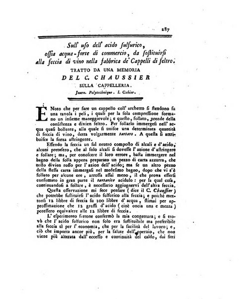 Opuscoli scelti sulle scienze e sulle arti. Tratti dagli Atti delle Accademie, e dalle altre collezioni filosofiche, e letterarie, dalle opere più recenti inglesi, tedesche, francesi, latine, e italiane, e da manoscritti originali, e inediti