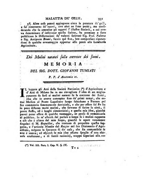 Opuscoli scelti sulle scienze e sulle arti. Tratti dagli Atti delle Accademie, e dalle altre collezioni filosofiche, e letterarie, dalle opere più recenti inglesi, tedesche, francesi, latine, e italiane, e da manoscritti originali, e inediti