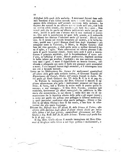 Opuscoli scelti sulle scienze e sulle arti. Tratti dagli Atti delle Accademie, e dalle altre collezioni filosofiche, e letterarie, dalle opere più recenti inglesi, tedesche, francesi, latine, e italiane, e da manoscritti originali, e inediti