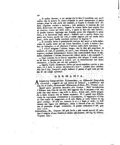 Opuscoli scelti sulle scienze e sulle arti. Tratti dagli Atti delle Accademie, e dalle altre collezioni filosofiche, e letterarie, dalle opere più recenti inglesi, tedesche, francesi, latine, e italiane, e da manoscritti originali, e inediti