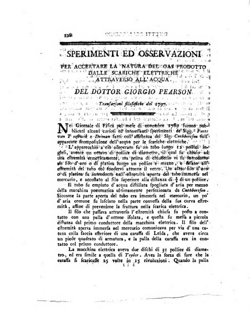 Opuscoli scelti sulle scienze e sulle arti. Tratti dagli Atti delle Accademie, e dalle altre collezioni filosofiche, e letterarie, dalle opere più recenti inglesi, tedesche, francesi, latine, e italiane, e da manoscritti originali, e inediti