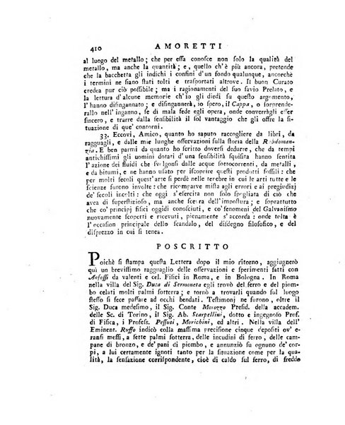 Opuscoli scelti sulle scienze e sulle arti. Tratti dagli Atti delle Accademie, e dalle altre collezioni filosofiche, e letterarie, dalle opere più recenti inglesi, tedesche, francesi, latine, e italiane, e da manoscritti originali, e inediti