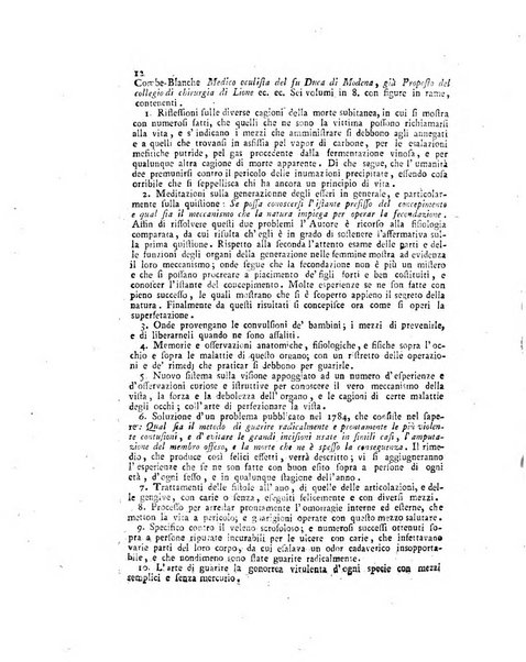 Opuscoli scelti sulle scienze e sulle arti. Tratti dagli Atti delle Accademie, e dalle altre collezioni filosofiche, e letterarie, dalle opere più recenti inglesi, tedesche, francesi, latine, e italiane, e da manoscritti originali, e inediti