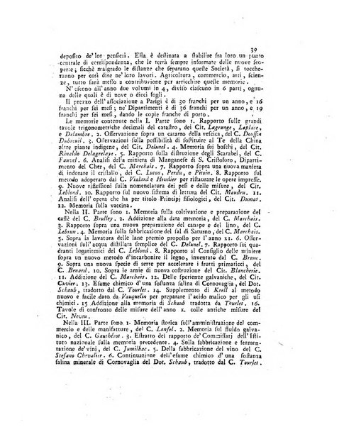 Opuscoli scelti sulle scienze e sulle arti. Tratti dagli Atti delle Accademie, e dalle altre collezioni filosofiche, e letterarie, dalle opere più recenti inglesi, tedesche, francesi, latine, e italiane, e da manoscritti originali, e inediti