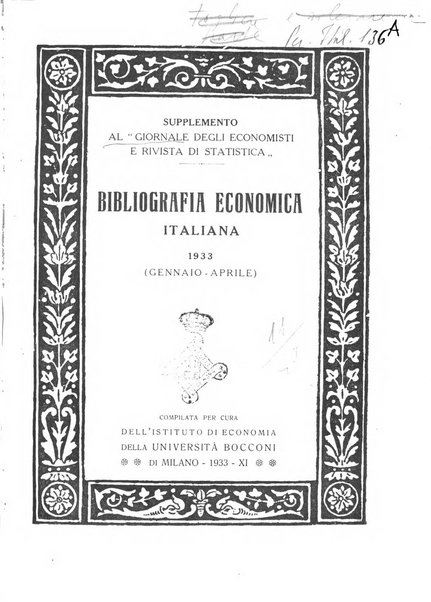 Bibliografia economica italiana