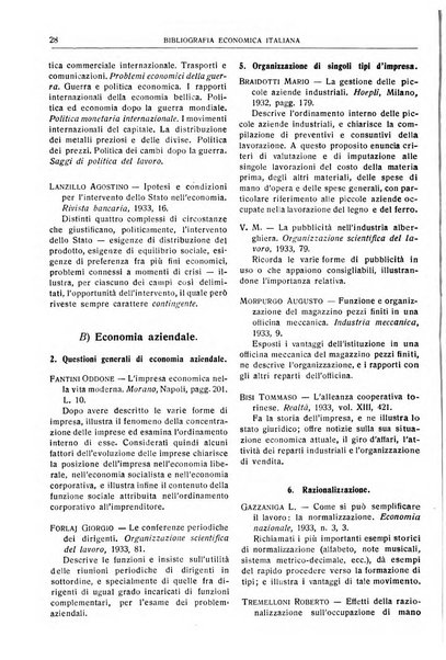 Bibliografia economica italiana