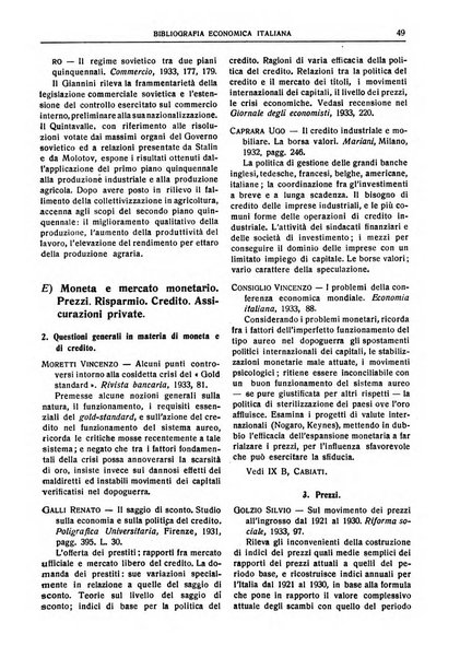 Bibliografia economica italiana