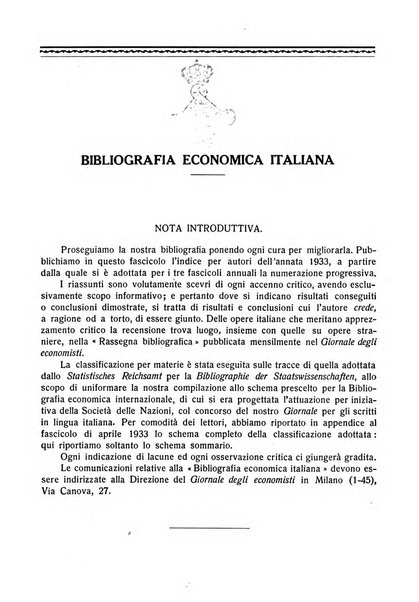 Bibliografia economica italiana