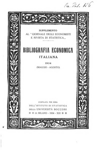 Bibliografia economica italiana