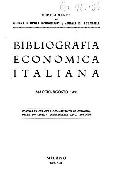 Bibliografia economica italiana