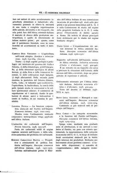 Bibliografia economica italiana