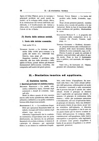 Bibliografia economica italiana e rassegna delle dissertazioni di laurea in scienze economiche