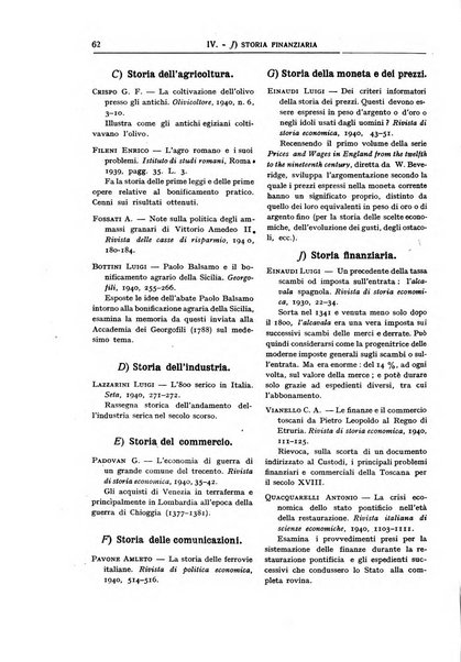 Bibliografia economica italiana e rassegna delle dissertazioni di laurea in scienze economiche