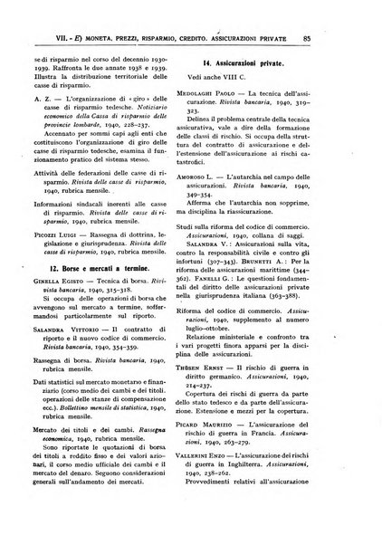 Bibliografia economica italiana e rassegna delle dissertazioni di laurea in scienze economiche