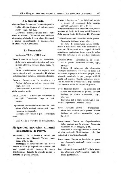 Bibliografia economica italiana e rassegna delle dissertazioni di laurea in scienze economiche