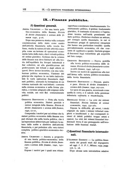 Bibliografia economica italiana e rassegna delle dissertazioni di laurea in scienze economiche