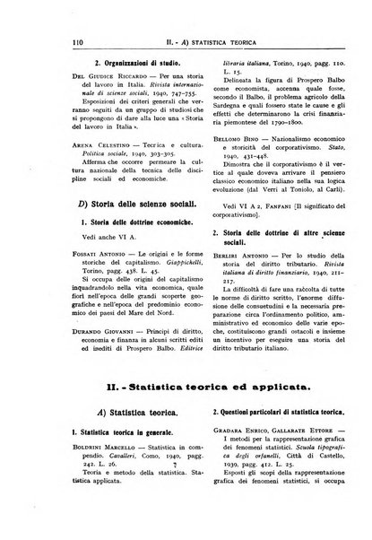 Bibliografia economica italiana e rassegna delle dissertazioni di laurea in scienze economiche