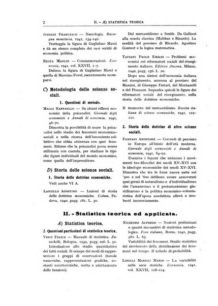 Bibliografia economica italiana e rassegna delle dissertazioni di laurea in scienze economiche