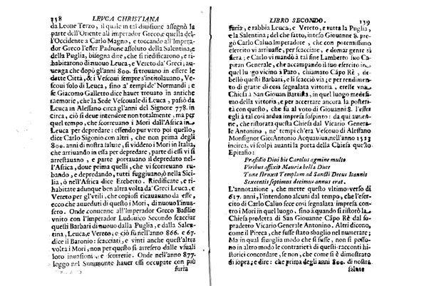 Antichità di Leuca città già posta nel capo salentino. De' luoghi, delle terre, e d'altre città del medesimo promontorio, e del venerabile tempio di Santa Maria di Leuca, detto volgarmente de finibus terrae, delle preeminenze di cosi riuerito pellegrinaggio, e delle sacre indulgenze, che vi si godono. Opera del m.r.p. Luigi Tasselli di Casarano ...