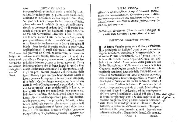 Antichità di Leuca città già posta nel capo salentino. De' luoghi, delle terre, e d'altre città del medesimo promontorio, e del venerabile tempio di Santa Maria di Leuca, detto volgarmente de finibus terrae, delle preeminenze di cosi riuerito pellegrinaggio, e delle sacre indulgenze, che vi si godono. Opera del m.r.p. Luigi Tasselli di Casarano ...